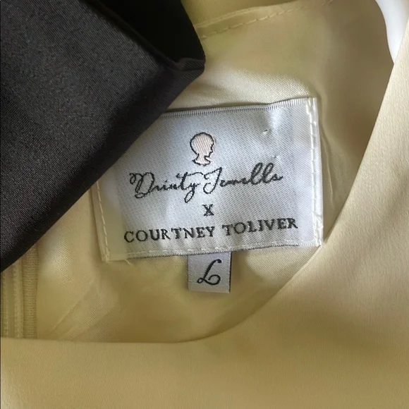 Elegant Cream and Black Maxi Dress - Picture 2 of 2